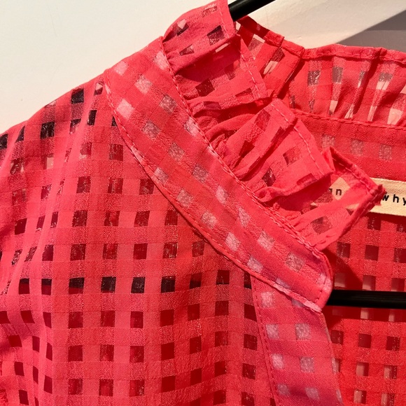 And the Why Women's Pink Ruffle Sleeve Top size XL - Picture 6 of 16